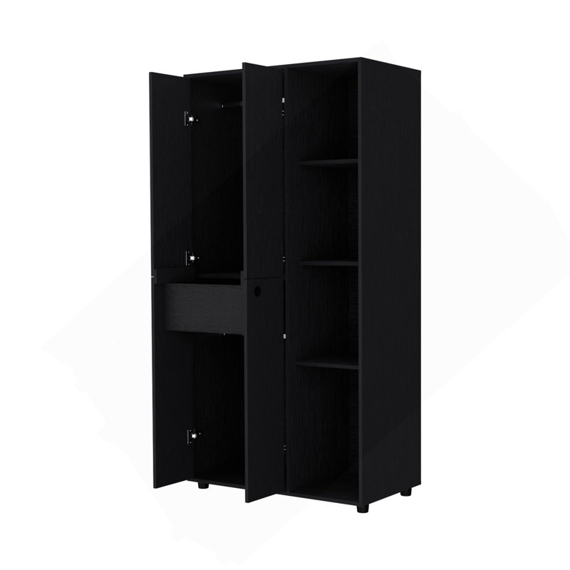Armoire noire à 1 tiroir