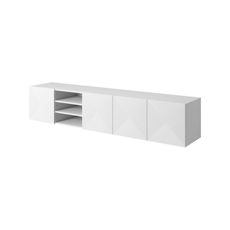 Megahn Unfinished TV Stand for TVs up to 55", White Matte