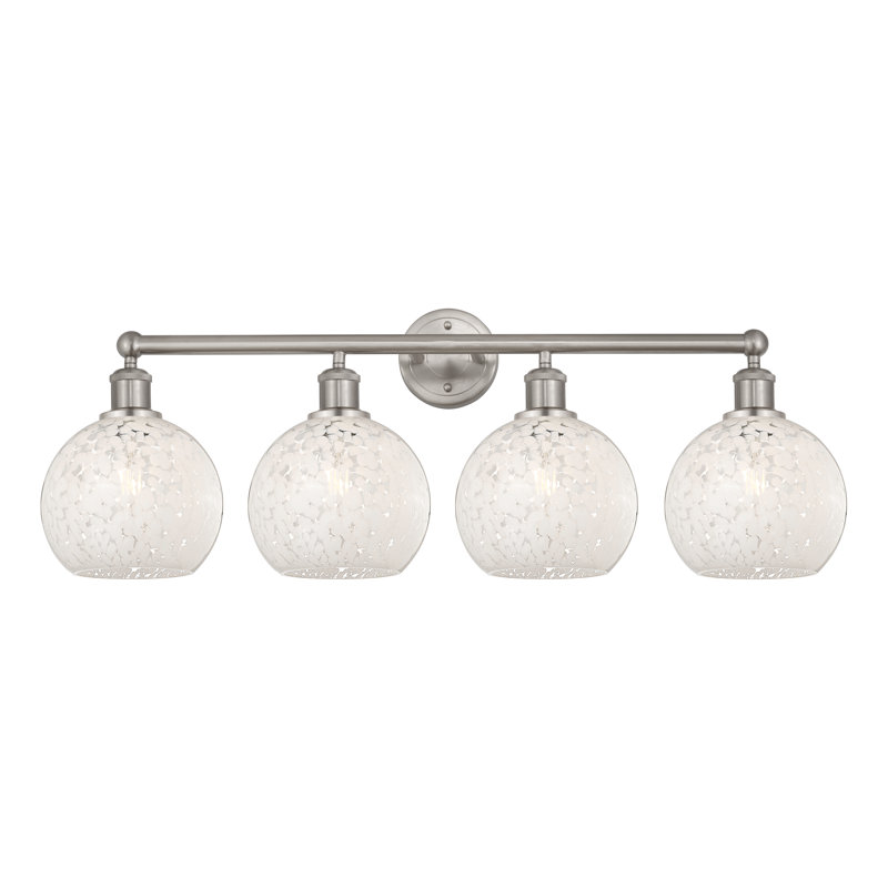 Éclairage pour meuble-lavabo à 4 lumières à intensité variable Biancia, Nickel satiné