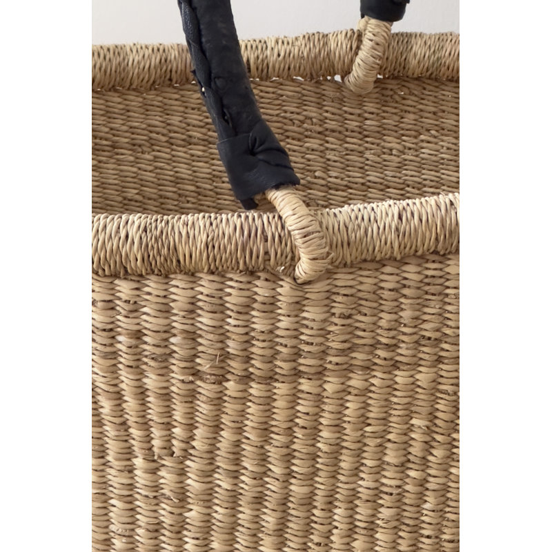 Handwoven Double Weave Oval Market Basket