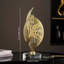 Abstract Golden Twisted Tabletop Sculpture-1048501121