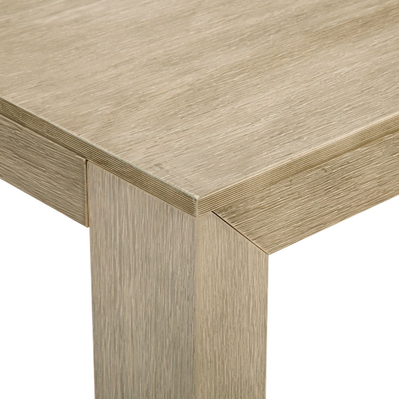 Table de bout en bois massif Daydrian, Coquillage brossé
