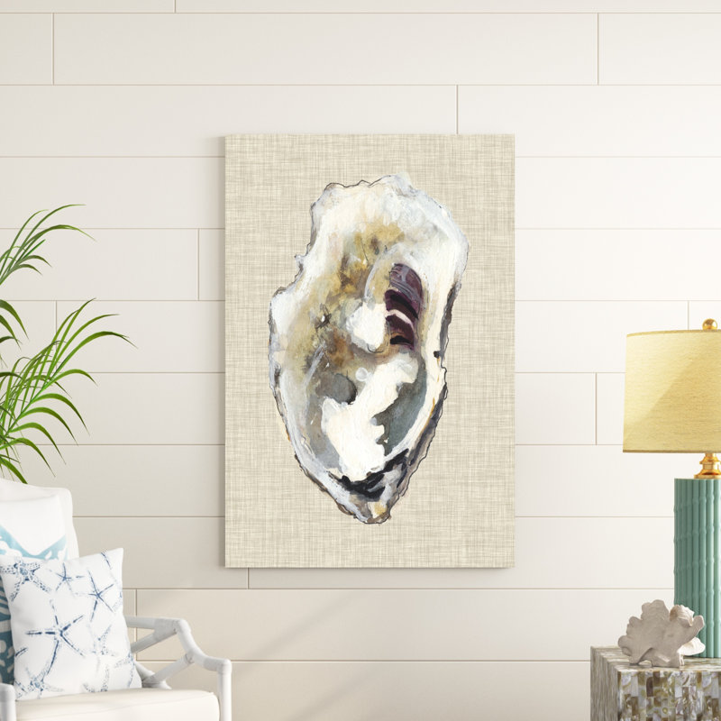 «Oyster Shell Study I» par Michael Willett, reproduction d'art sur toile, H 48 po x l 32 po, Toile tendue
