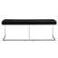 Banc à langer noir en métal argenté Caractéristique charmante - Chaise en cuir Pu pour différentes pièces Guide d'assemblage et d'installation simple inclus avec structure attrayante