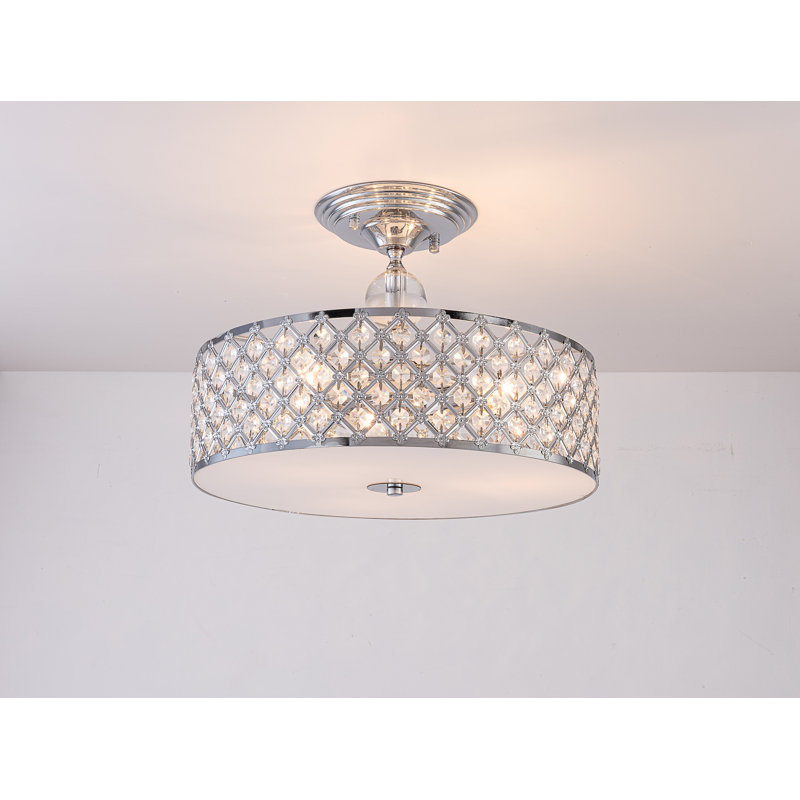 Salas Semi Flush Mount, Polished Chrome