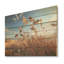 Paysage de prairie en hiver - Art mural sur bois de pin naturel-101404335
