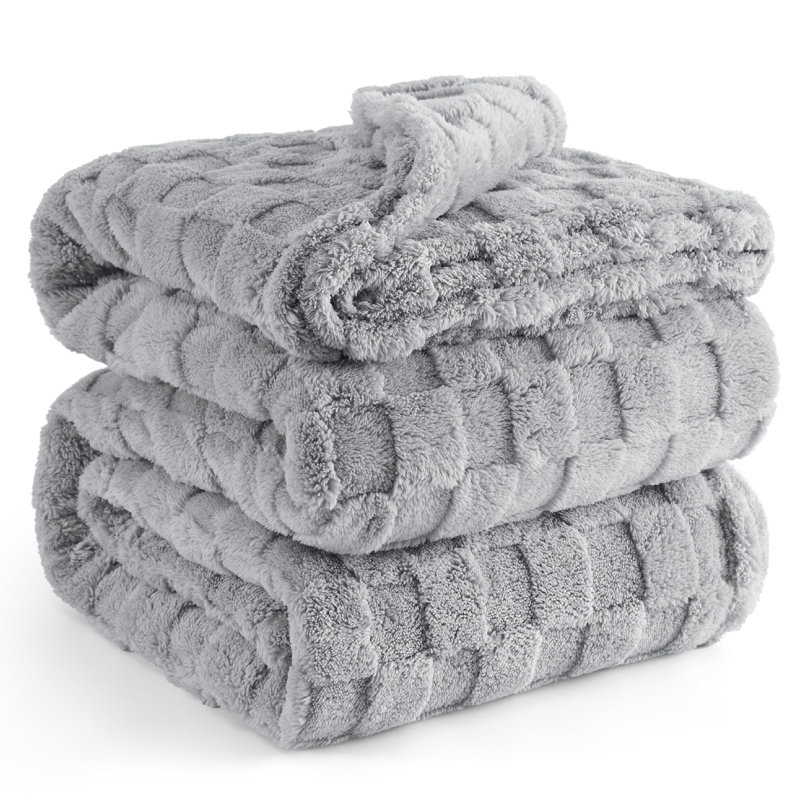 Bedsure 269gsm Fleece Blanket For Couch - Super Soft Cozy Blankets For Women GentleSoft™️, Queen, Silver Grey