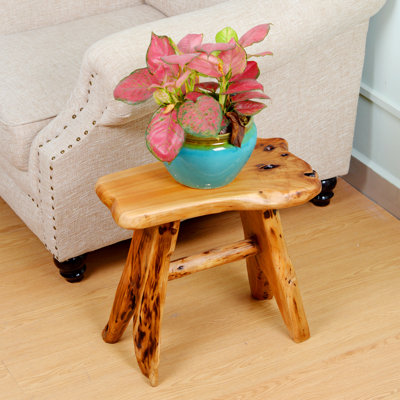 Natural Solid Wood Tree Stump Live Edge Bench