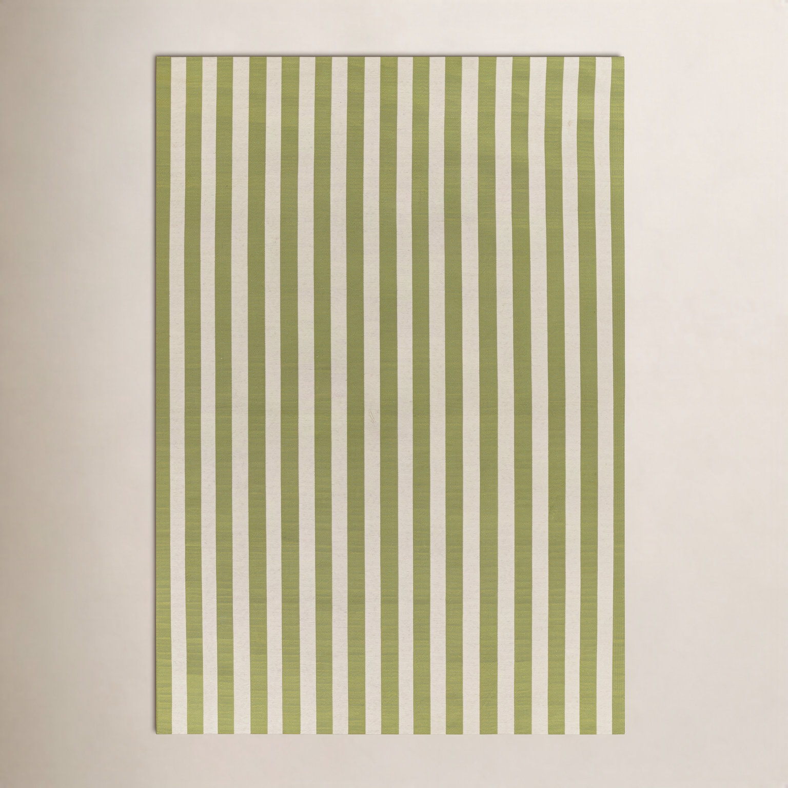 Holloway Green Striped Outdoor Rug, 5'3" X 7'6"