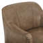 Fauteuil demi-tonneau pivotant en cuir véritable-199031525