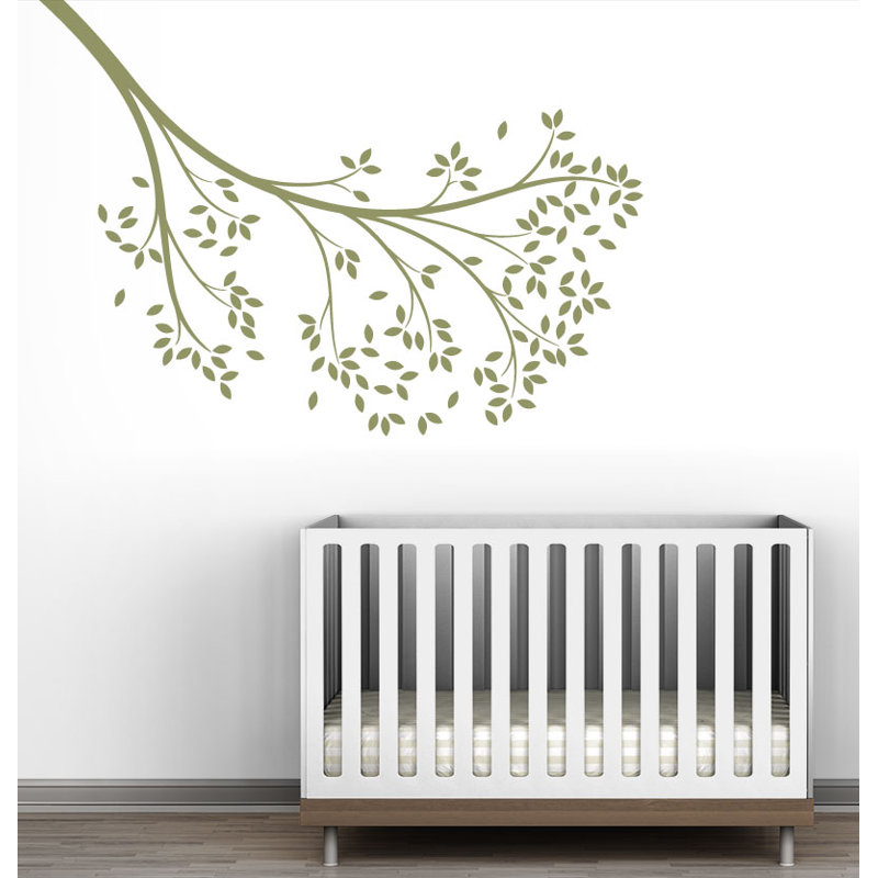 Décalcomanie murale branche atteindre, Vert olive