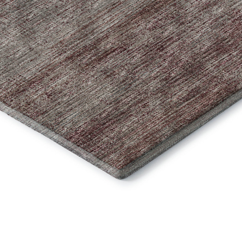 Tapis bourgogne de qualité supérieure lavable à la machine Mayfield, Rectangulaire 3 pi x 5 pi