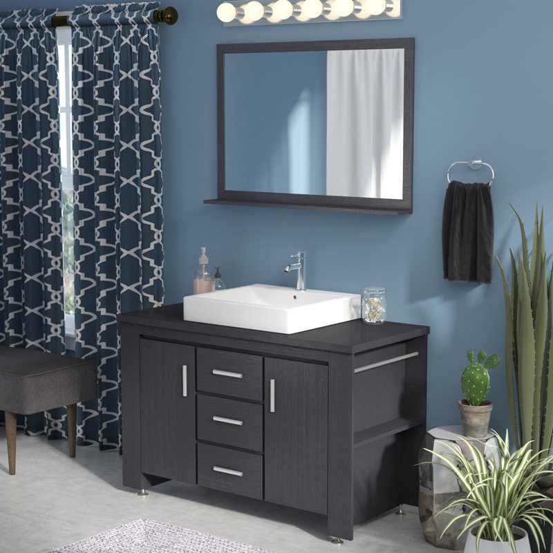 Kirkby 48'' Single Bathroom Vanity with Manufactured Wood Top