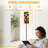  68.5" Standing Floor Lamp Seamless leopard brown beige pink colors Dimmable Metal Pole Lamp with Linen Lampshade LED Bulb Included