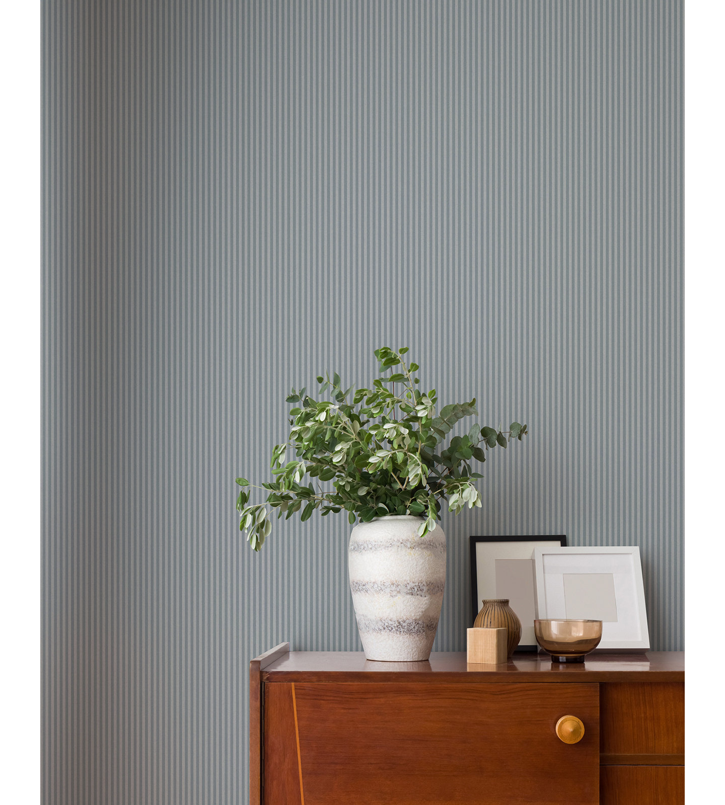 Stripe Wallpaper Double Roll, Blue