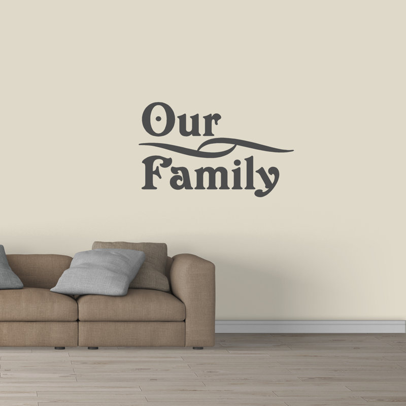 Adhésif décoratif «Our Family», Gris foncé