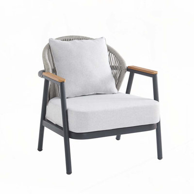 Fauteuil club d'extérieur en corde