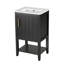 Armoire de salle de bain avec lavabo et porte à fermeture douce et tablette ouverte