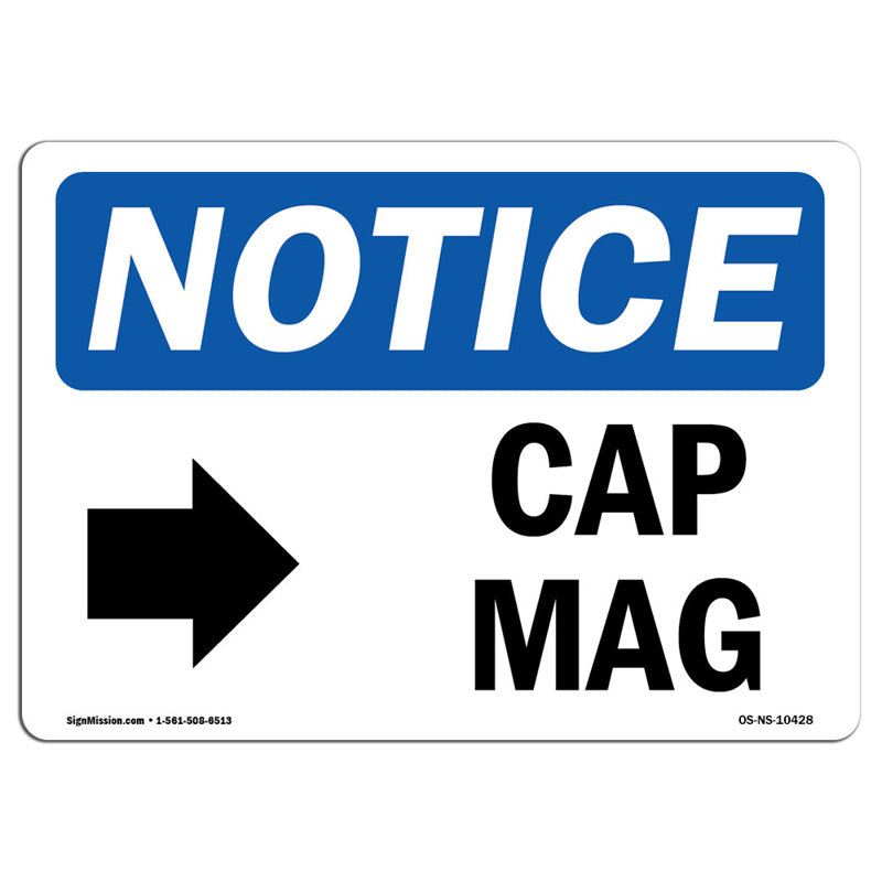 Cap Mag Right Arrow Sign