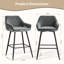 Upholstered Counter Stool with Metal Frame-720287676