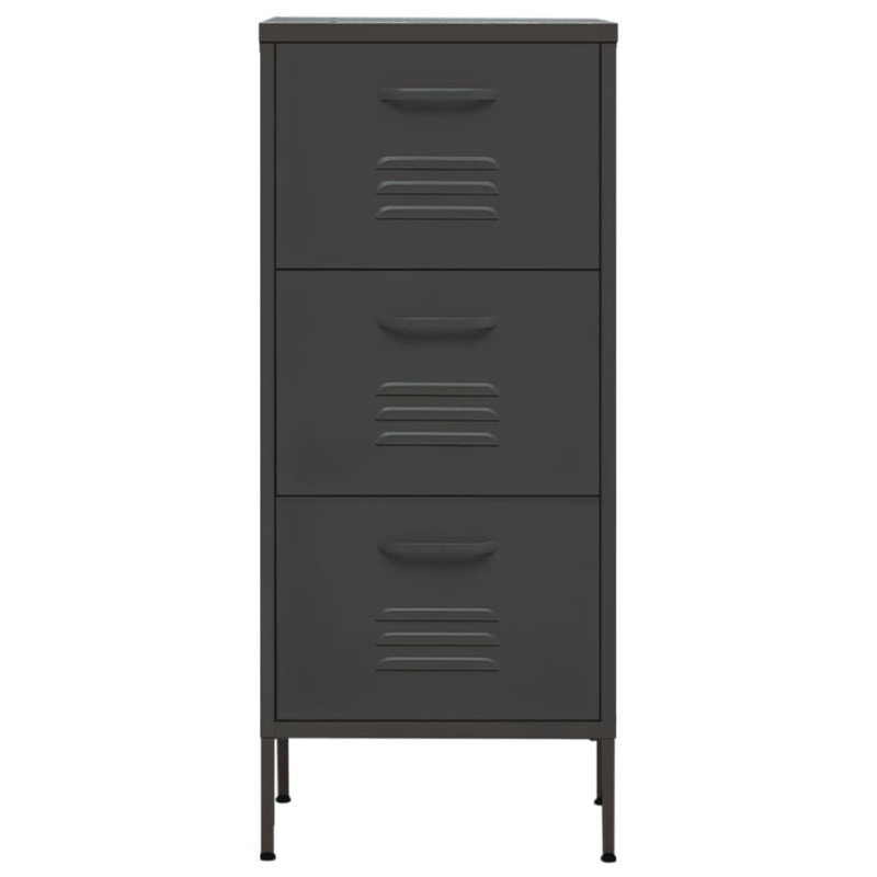 Storage Cabinet Freestanding File Cabinet with Shelves for Office Steel, Anthracite 1