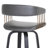 Lynnon Swivel Counter or Bar Height Bar Stool in Faux Leather, Wood and Golden Bronze Metal-1192722644-1198740096-1199535803
