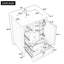 Meuble-lavabo de 24 po avec rangement, tablette réglable, panneau de fibres à densité moyenne et bois d'hévéa, cloisons amovibles-368496302
