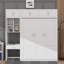 Somptueux lit escamotable mural comprenant un bureau, une armoire et des supports de rangement-2024224285-2024224284