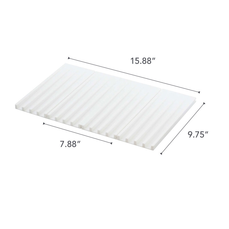 Égouttoir pliable Yamazaki Home - Tapis de séchage, silicone, pliable, Blanc