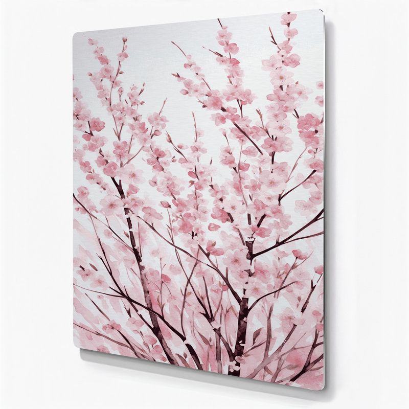 Watercolor Botanical 10 Beige Metal Wall Art, 14" H x 11" W