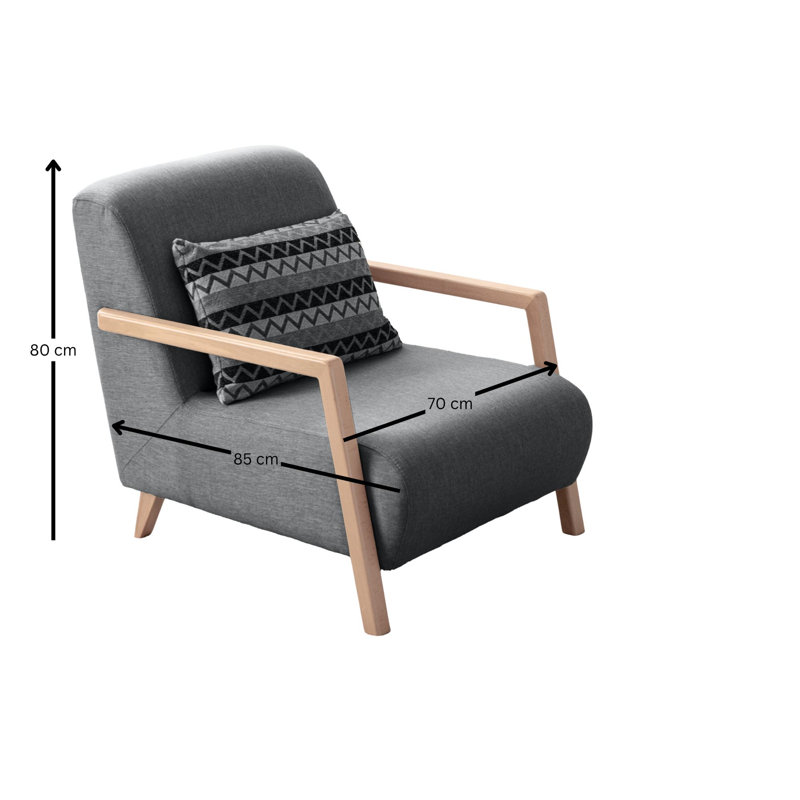 Fauteuil à oreilles, Anthracite