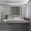 Miroir de meuble-lavabo de salle de bain 32 po x 32 po avec fond de panier, cadre en alliage d'aluminium noir, luminosité élevée, tactile à intensité variable, contrôle de l'interrupteur mural, antibuée, réglable IRC 95 3000K-4500K-6000K, IP54 Waterpr