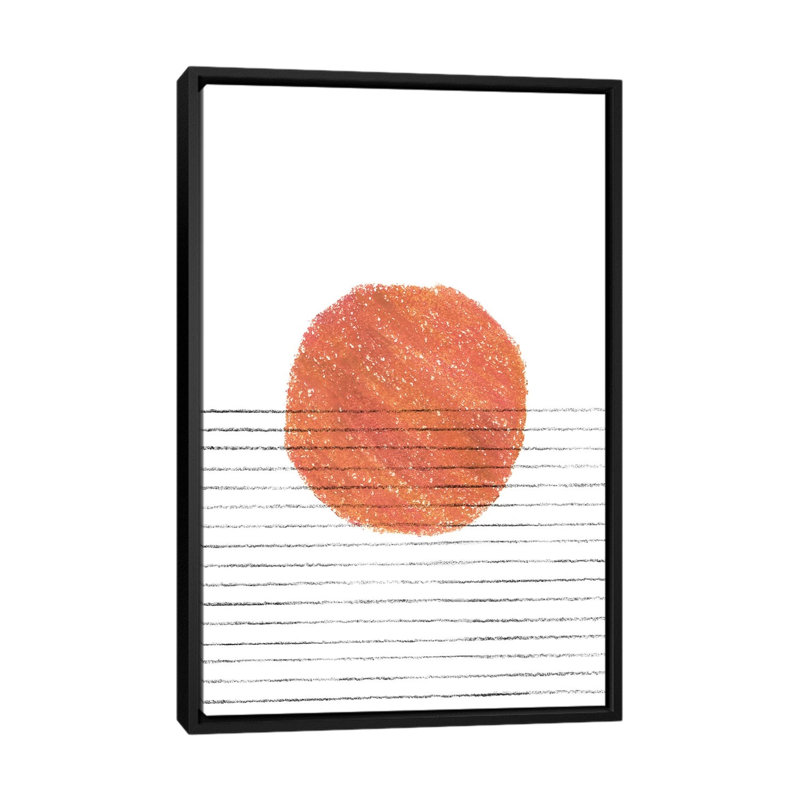 Terracotta Sunset - reproduction d'art, H 26 po x l 18 po x 1,5 po, Aucun mat, Toile avec cadre noir