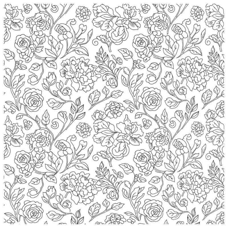 Black Floral Quilted Thin Bedspread, Twin