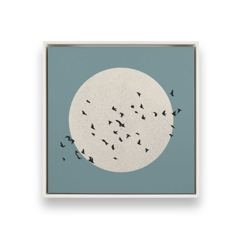 «Lunar Journey», reproduction sur toile, H 34 po x l 34 po, Cadre flottant blanc opaque