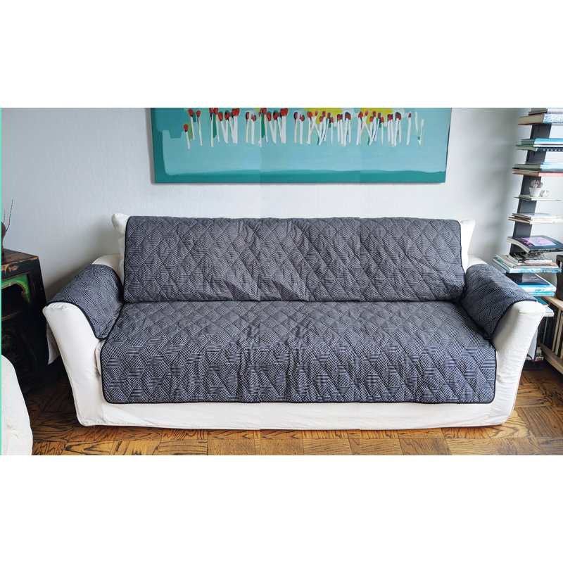 Cotton Box Cushion Loveseat Slipcover