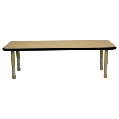 24" x 60" Rectangle T-Mould Activity Table with Adjustable Tiny Tot Legs