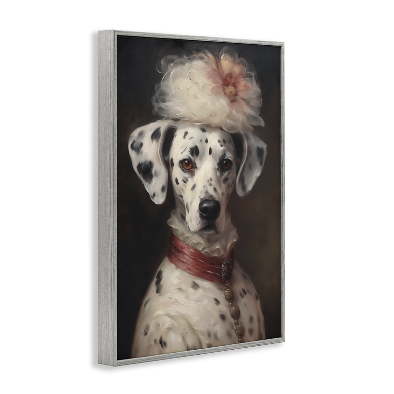Dalmatien avec chapeau fantaisie, estampe numérique, design par Wumples, H 30 po x l 20 po, Estampe numérique Farmhouse