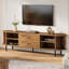 Meuble télé Mid-Century cannelé avec portes coulissantes pour le salon