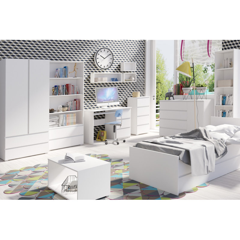 Belmar Solid Wood Base Writing Desk, White