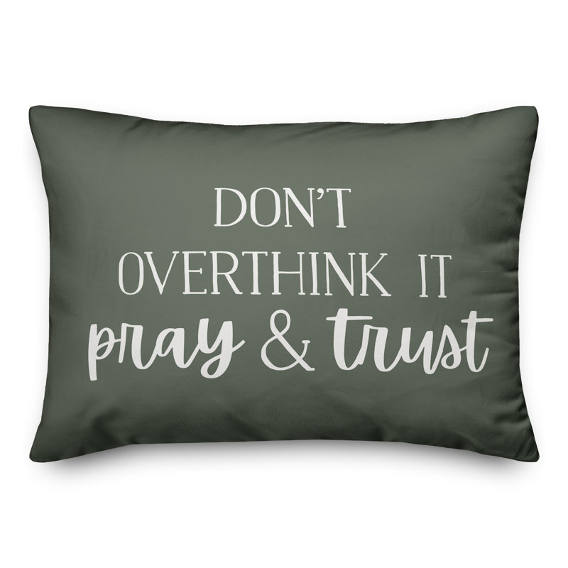 Outdoor Reversible Throw Pillow, 18" H x 25" W, Sage