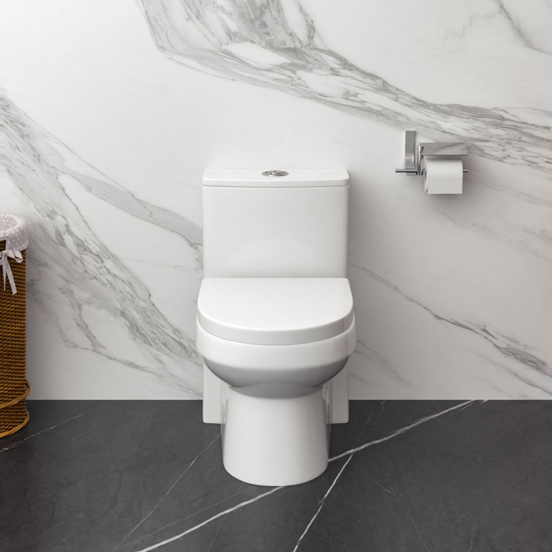 1.1/1.6 GPF Floor Mounted One-Piece Toilet Dual Flush Elongated Toilet(Seat Included)