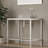 Rectangular Metal Console Sink Set with Glass Vessel Sink and Solid Surface Top - Luminous Collection-102480559-102480557