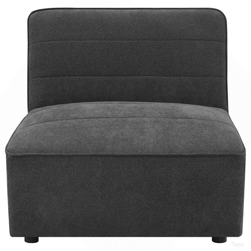 Fauteuil rembourré gris anthracite Ortega, Charcoal