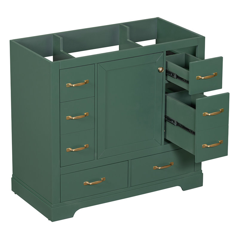 Base de meuble-lavabo simple Mushka 35,51 seulement, Vert, Or
