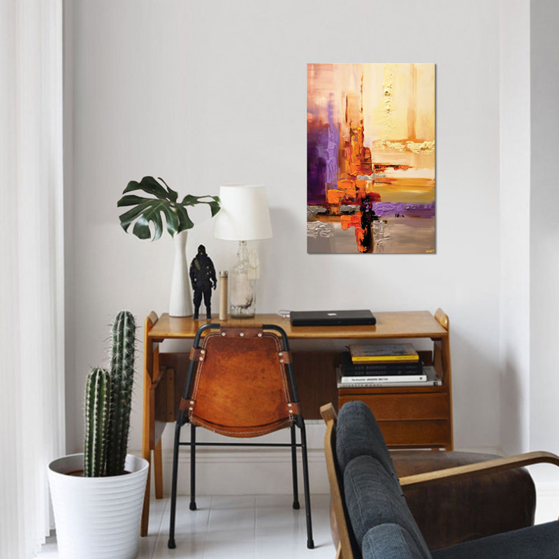 «Swiger Orange Theory», reproduction sur toile, H 18 po x l 12 po x P 1,5 po, Pas de tapis, Toile tendue