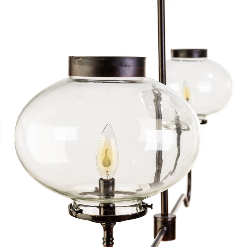 Lustre réplique à gaz 2 lumières