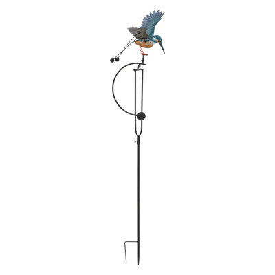 Rustic Metal Hummingbird Rocker Garden Stake