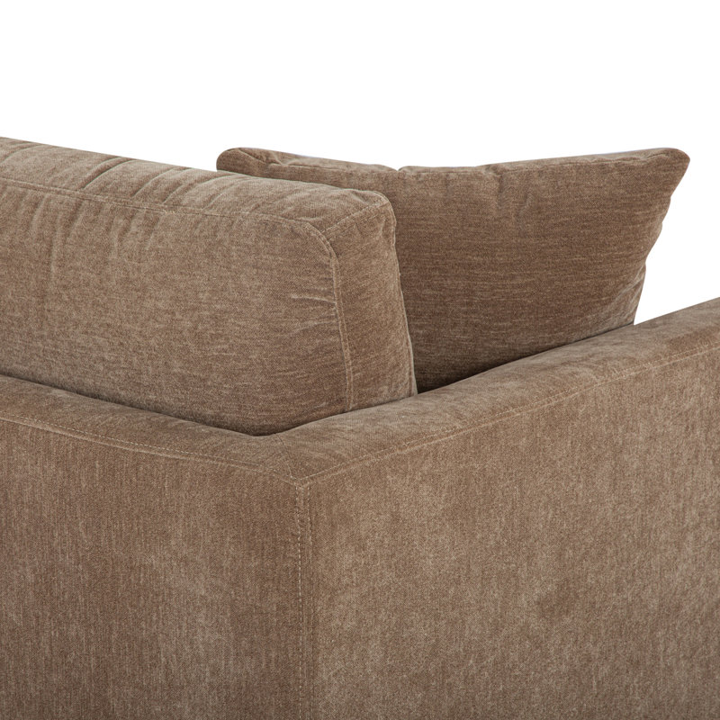 Canapé modulaire Vervino, Polyester brun clair, Orienté à droite