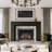  Sabine Contemporary Wood Fireplace Mantel Surround 56" x 42" Opening - 80" x 54" Overall - Black Paint on Poplar-557557868-557557859